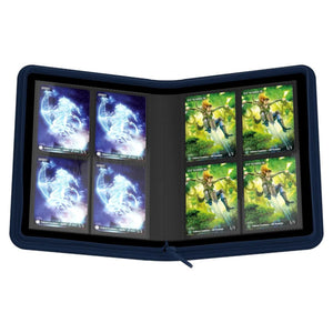 (Blue) 8-Pocket Zipfolio Xenoskin Binder