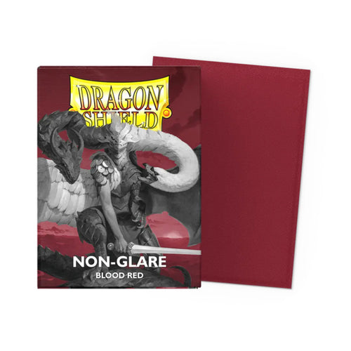 (Blood Red) Non-Glare Matte Sleeves - Standard Size