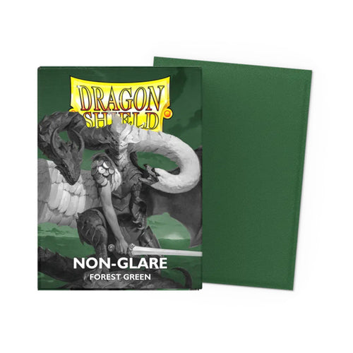 (Forest Green) Non-Glare Matte Sleeves - Standard Size