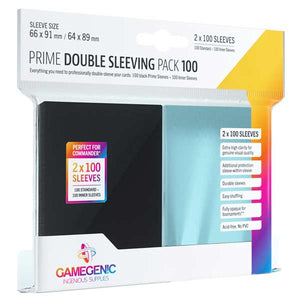 (Black) Prime Double Sleeving Pack - Standard Size